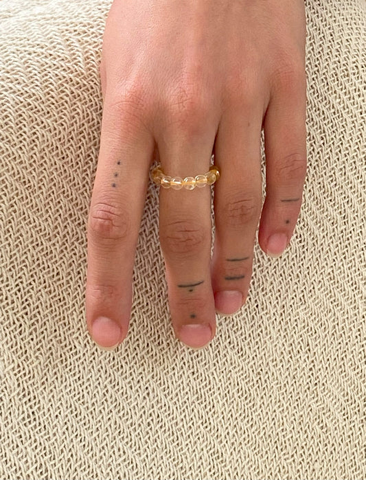 Citrine | elastic ball ring