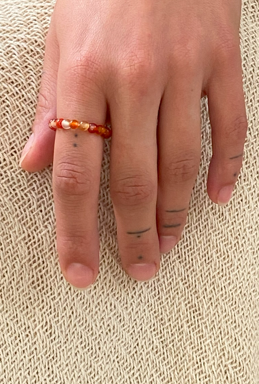 Carnelian | elastic ball ring