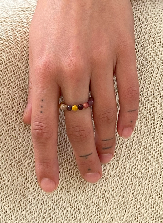 Mookaite | elastic ball ring