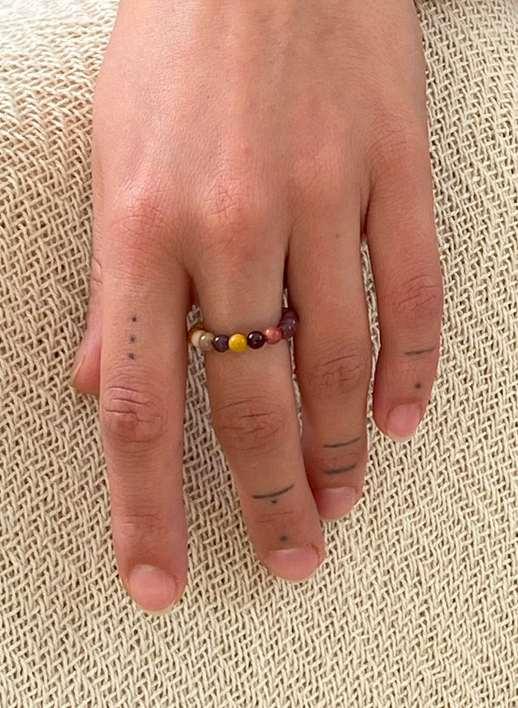 Mookaite | elastic ball ring