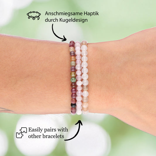 Tourmaline, colorful | Mini bead bracelet | 4 mm
