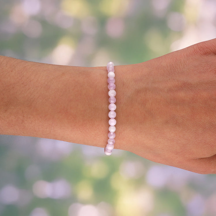 Kunzite mini ball bracelet | 4mm 