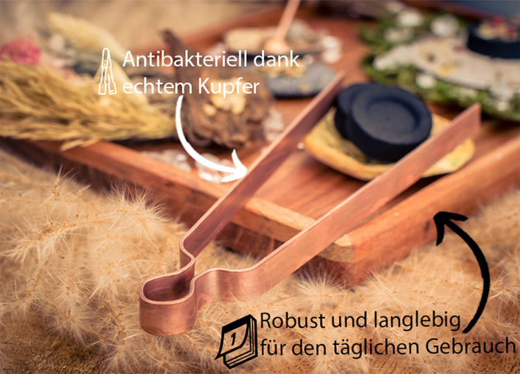 Smoking tools copper tongs 19 cm