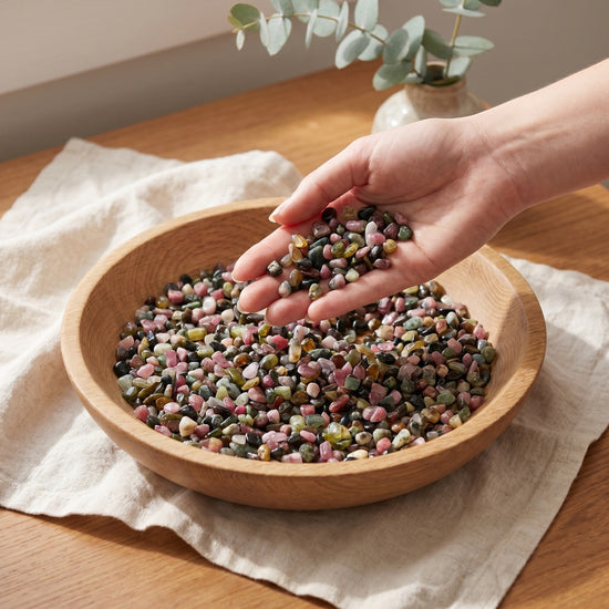 Turmalin, bunt Mini-Trommelsteine – lifestyle-anwendung