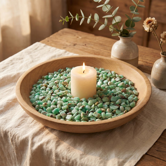 Chrysopras Mini-Trommelsteine – lifestyle-deko