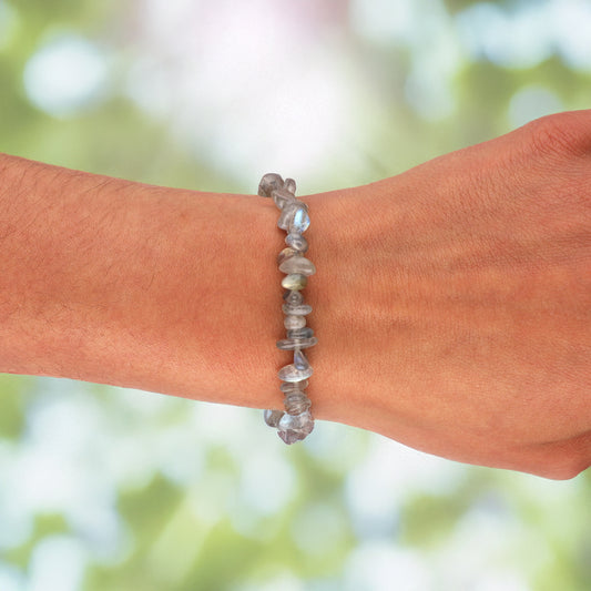 Labradorite chip bracelet