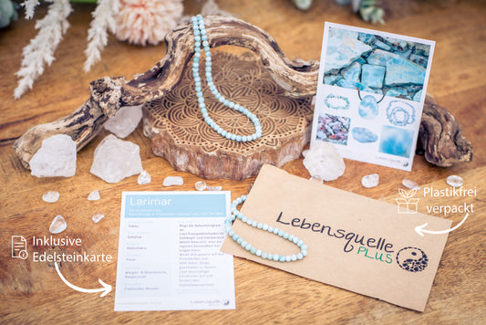 Larimar ball chain | Ø 4mm with 925 silver clasp | 45cm