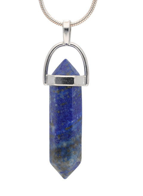 Lapis lazuli | Double point, set | silver-colored eyelet