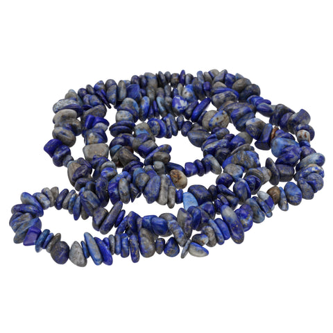 Lapis lazuli chip necklace | 80 cm