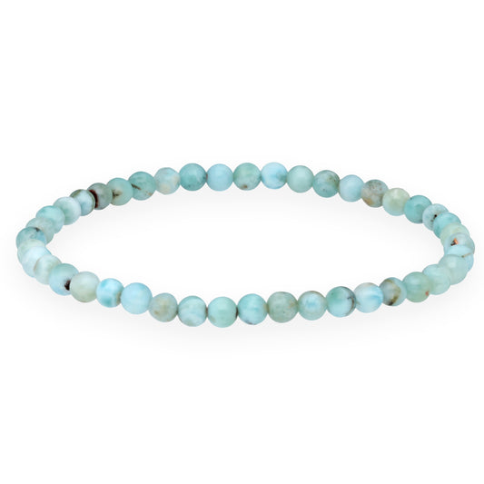 Larimar mini ball bracelet | 4mm