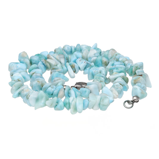 Larimar chip necklace | 45 cm + clasp