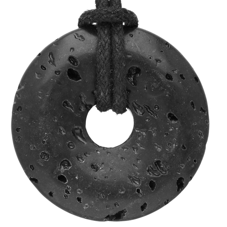 Lava Donut | 30 mm pendant + cotton cord