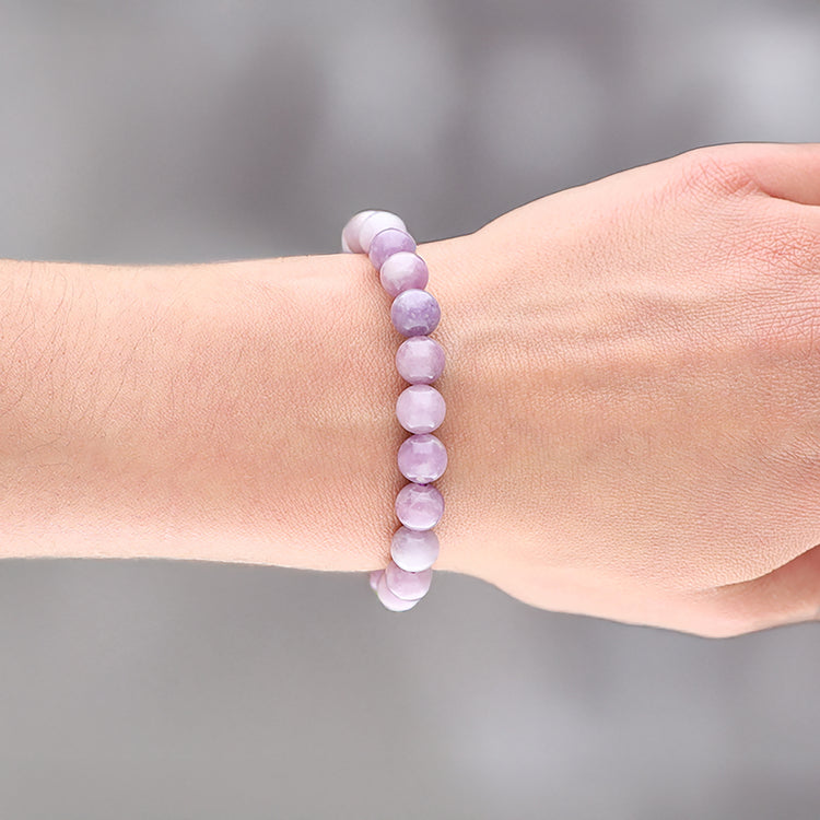 Lepidolite ball bracelet | 8mm