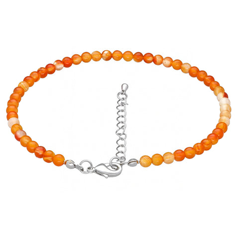 Carnelian Anklet | 4mm