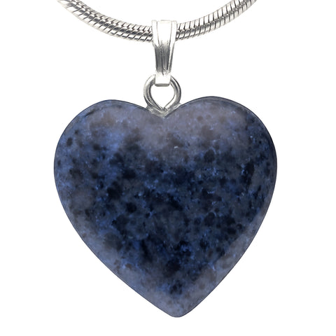 Dumortierite Heart Pendant | 2x2 cm