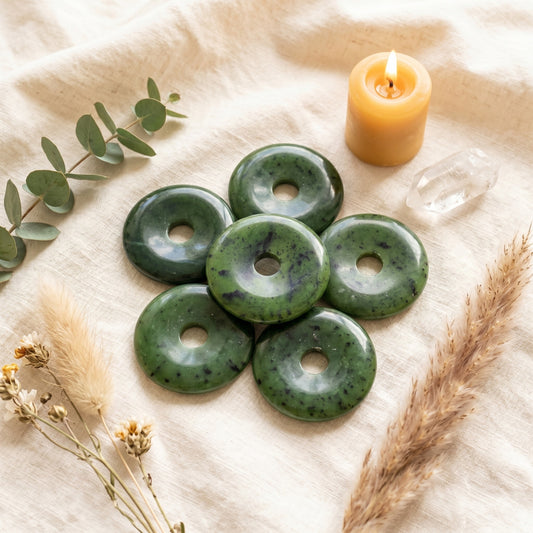 Jade (Nephrit) 40mm Donut – mehrfach