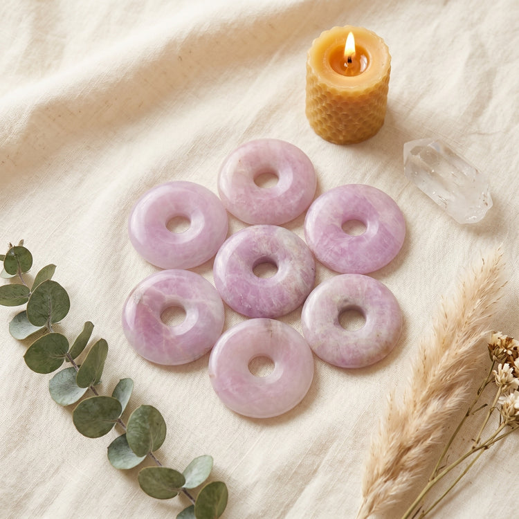 Kunzit 30mm Donut – mehrfach