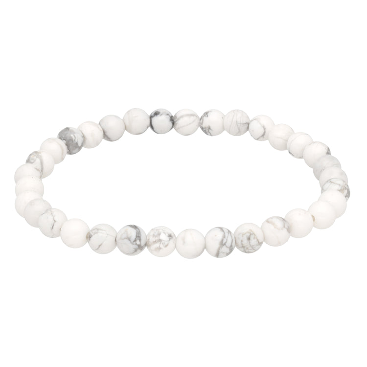 Magnesite ball bracelet | 6 mm