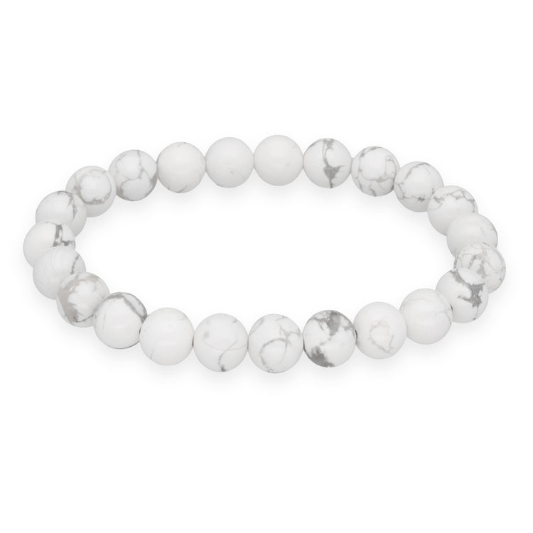 Magnesite ball bracelet | 8 mm