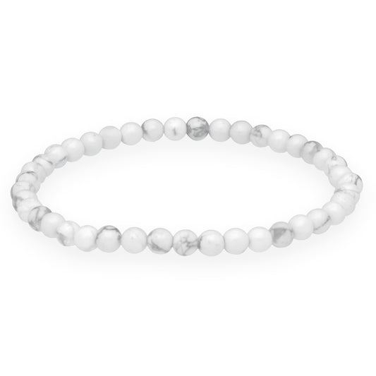 Magnesite mini bead bracelet | 4 mm