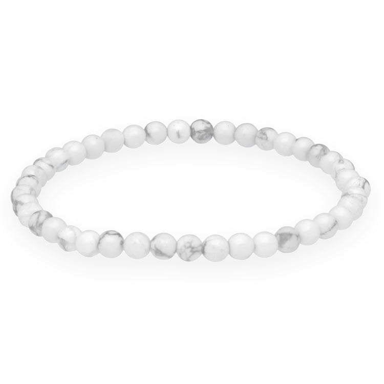 Magnesite mini bead bracelet | 4 mm