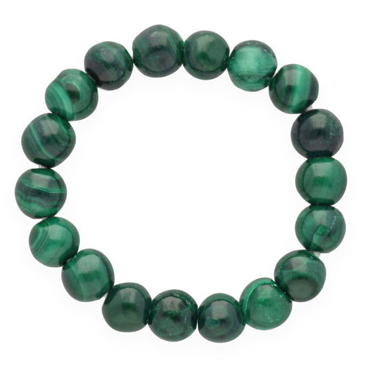 Malachite | elastic ball ring