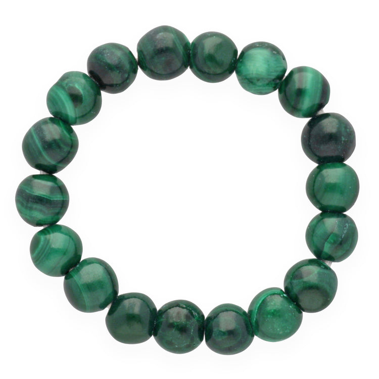 Malachite | elastic ball ring