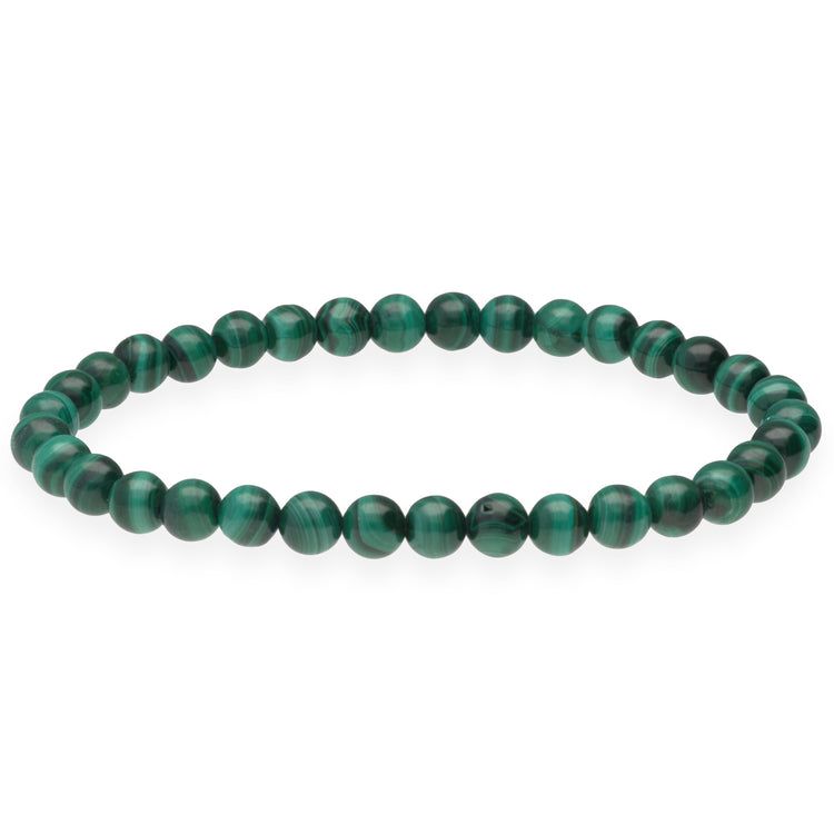 Malachite bead bracelet | 6 mm
