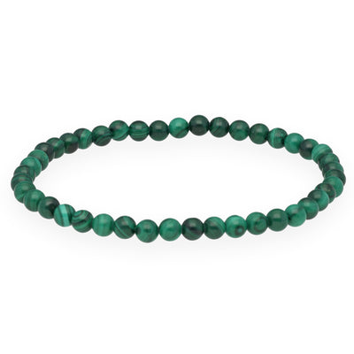 Malachit Mini-Kugelarmband | 4 mm