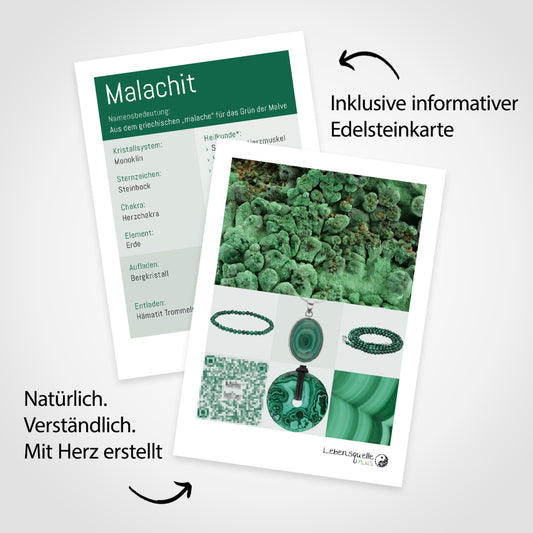 Malachite tumbled stone