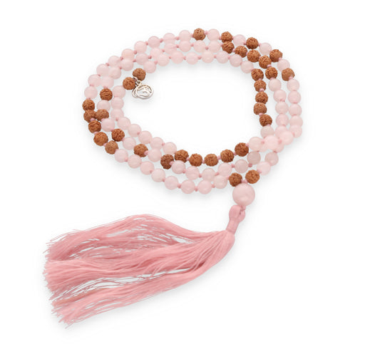 Rosenquarz Mala | Liebe,Lust, Lebensfreude | Edelstein Mala
