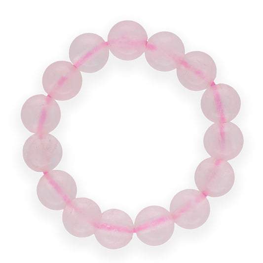 Rose quartz | elastic ball ring