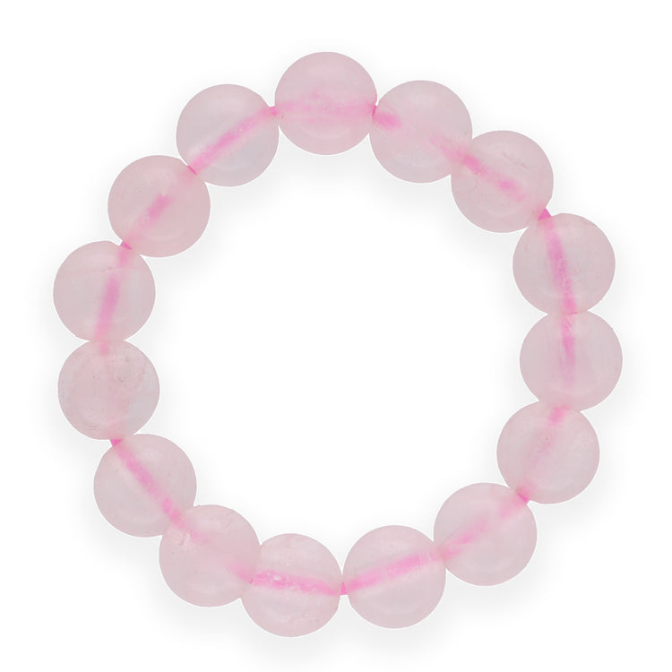 Rose quartz | elastic ball ring