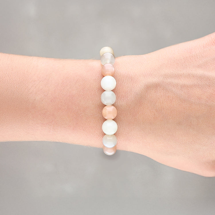 Moonstone bead bracelet | 8 mm
