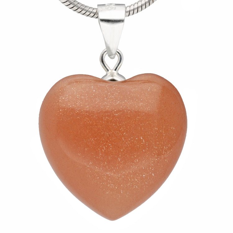 Moonstone heart pendant | 1.5x1.5 cm | 925 silver eyelet