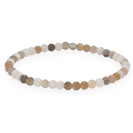Moonstone mini ball bracelet | 4 mm