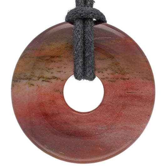 Mookaite Donut | 30 mm Pendant + Cotton Cord