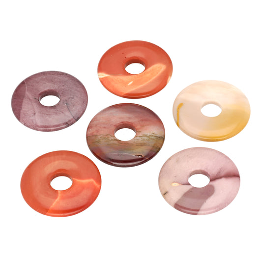 Mookaite Donut | 30 mm Pendant + Cotton Cord