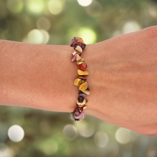 Mookaite chip bracelet