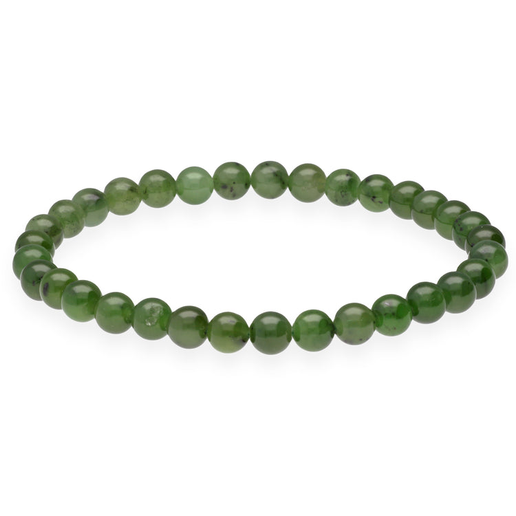 Jade (nephrite) ball bracelet | 6mm