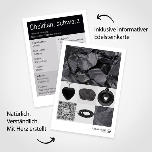 Obsidian, black tumbled stone