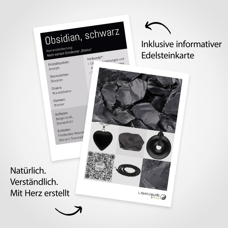 Obsidian, black tumbled stone