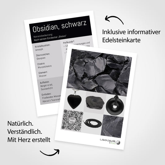 Obsidianschwarz Edelsteinkarte – im Lieferumfang enthalten
