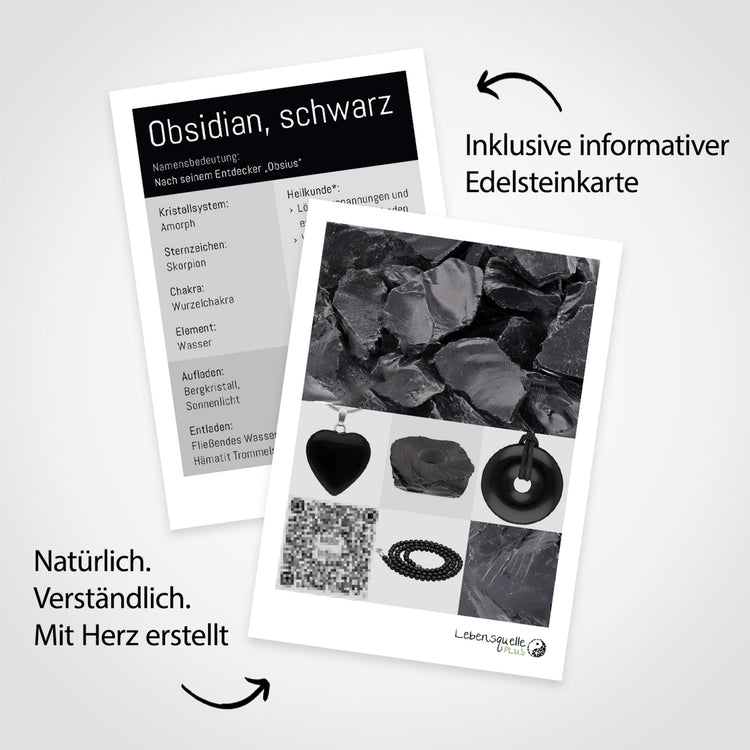 Obsidianschwarz Edelsteinkarte – im Lieferumfang enthalten