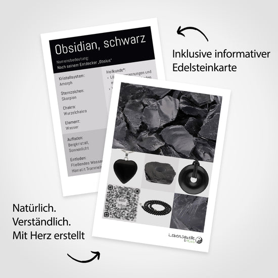 Obsidianschwarz Edelsteinkarte – im Lieferumfang enthalten