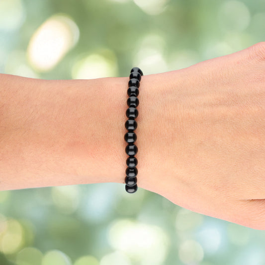 Onyx ball bracelet | 6 mm