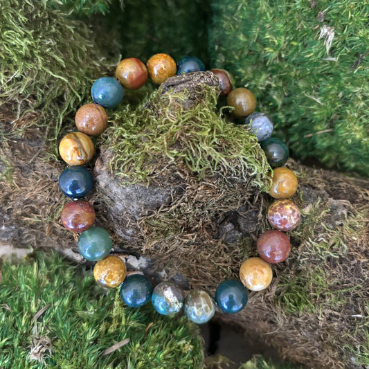 Ocean Jasper Ball Bracelet | 8mm