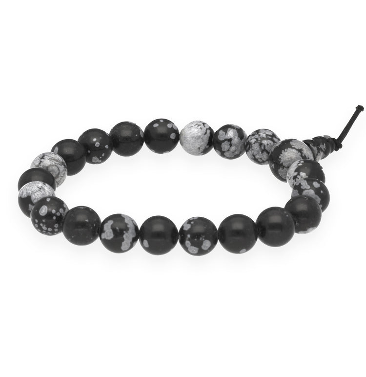 Snowflake Obsidian Power Bracelet