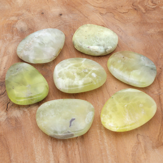 Prehnite disc stone 