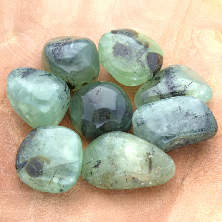 Prehnite tumbled stone